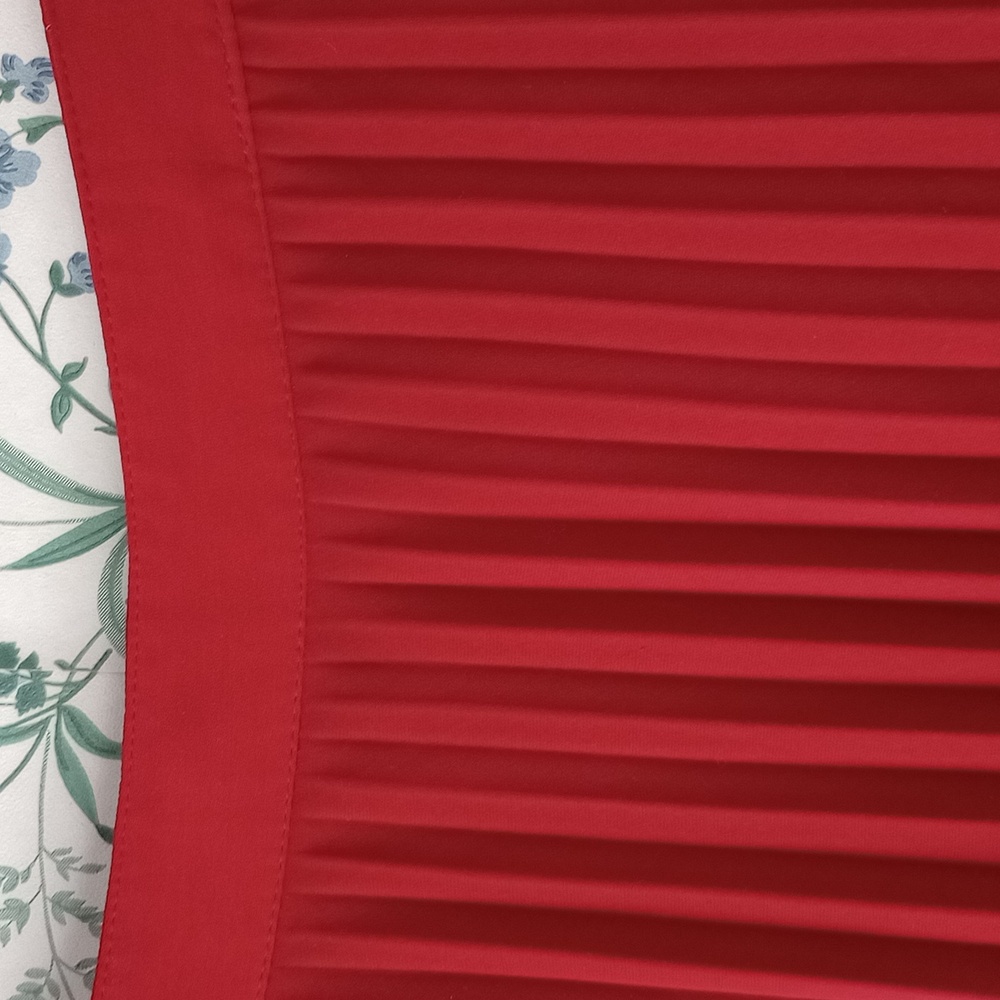 H&M Long Red Pleated Maxi Skirt - Picture 5 of 11
